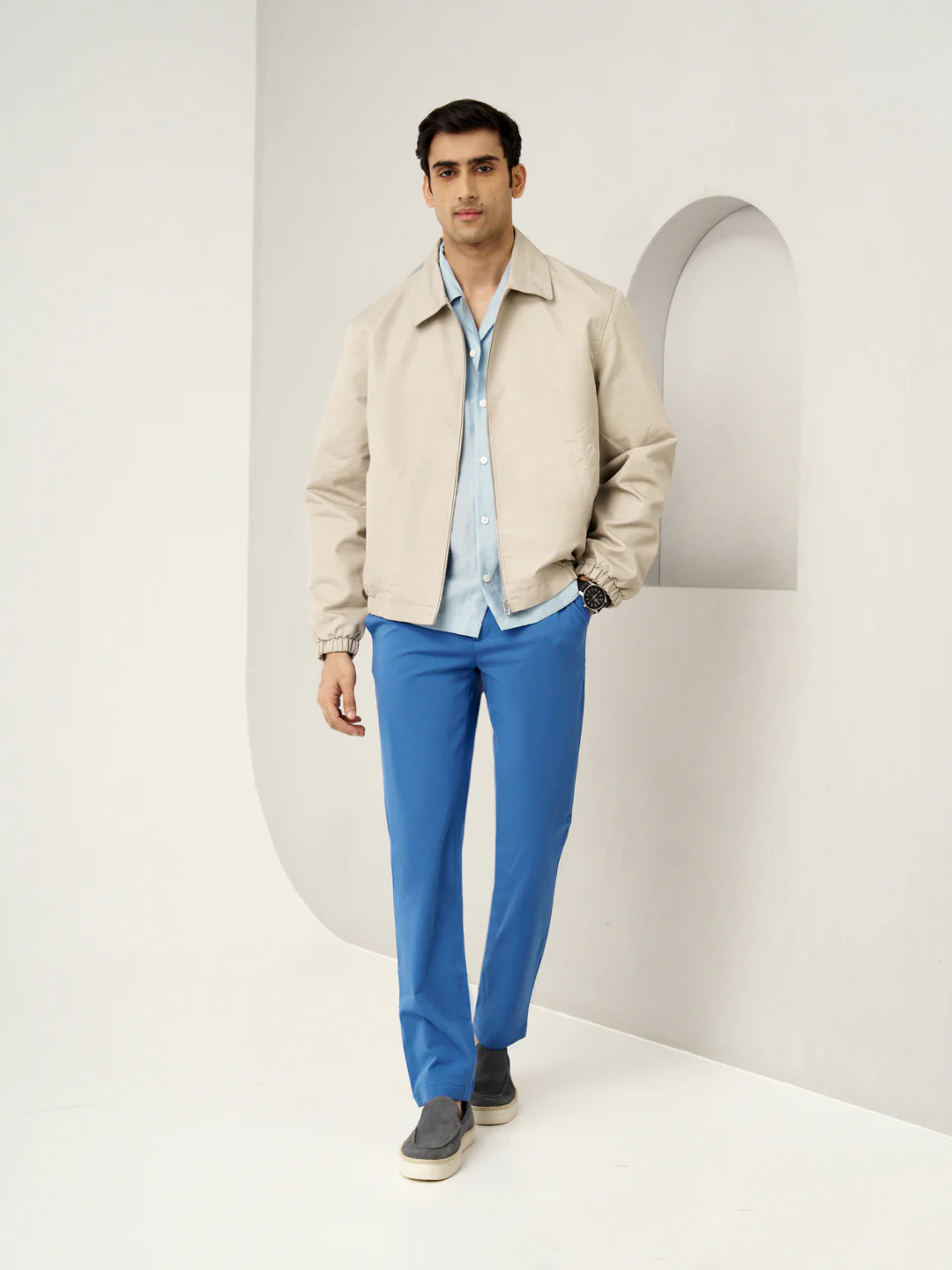 Airforce Blue Stretch Chinos - Image 6