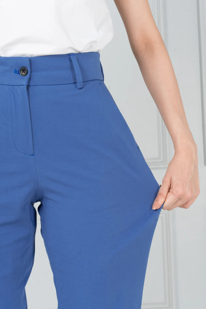 Airforce Blue Stretch Chinos - Women - Image 3