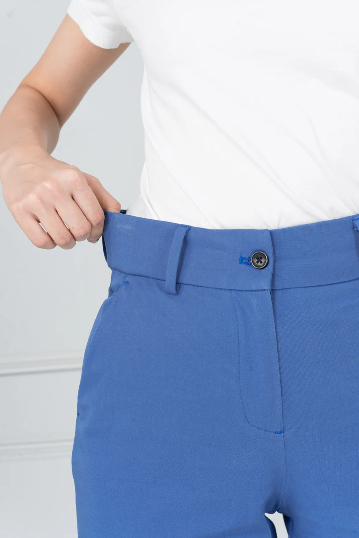Airforce Blue Stretch Chinos - Women - Image 5
