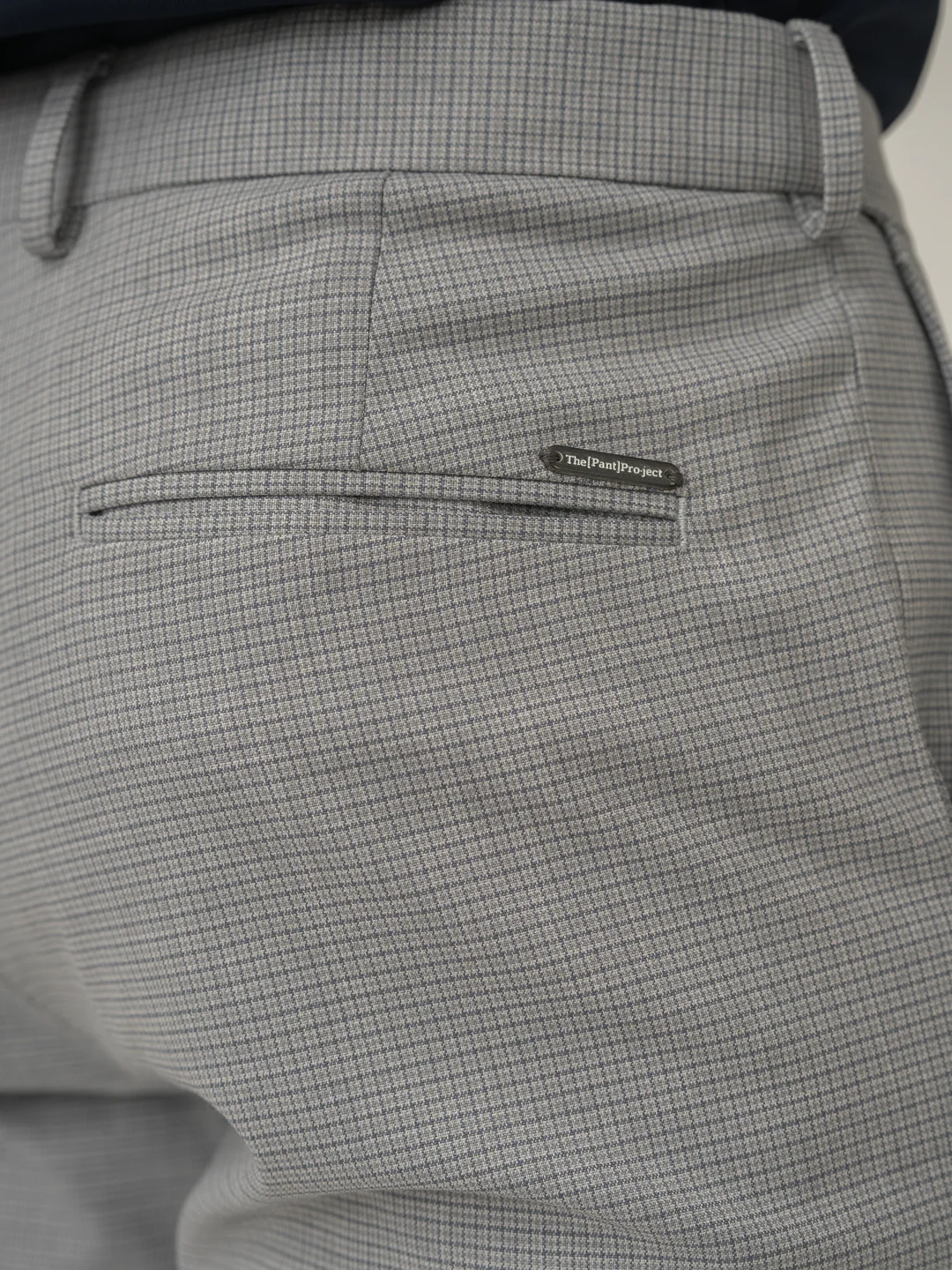 Armour Grey Micro Checks Slim Fit Stretch Formal Pant - Image 7