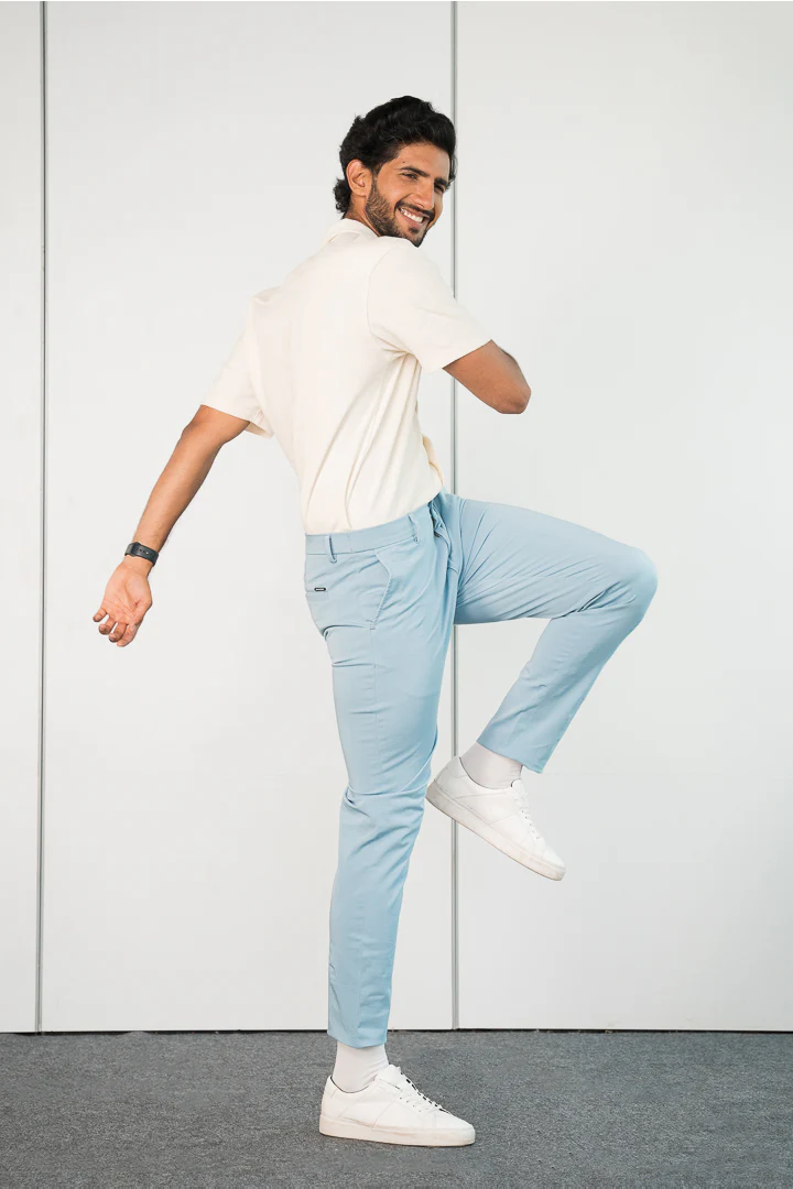 Arctic Blue Stretch Chinos - Image 4