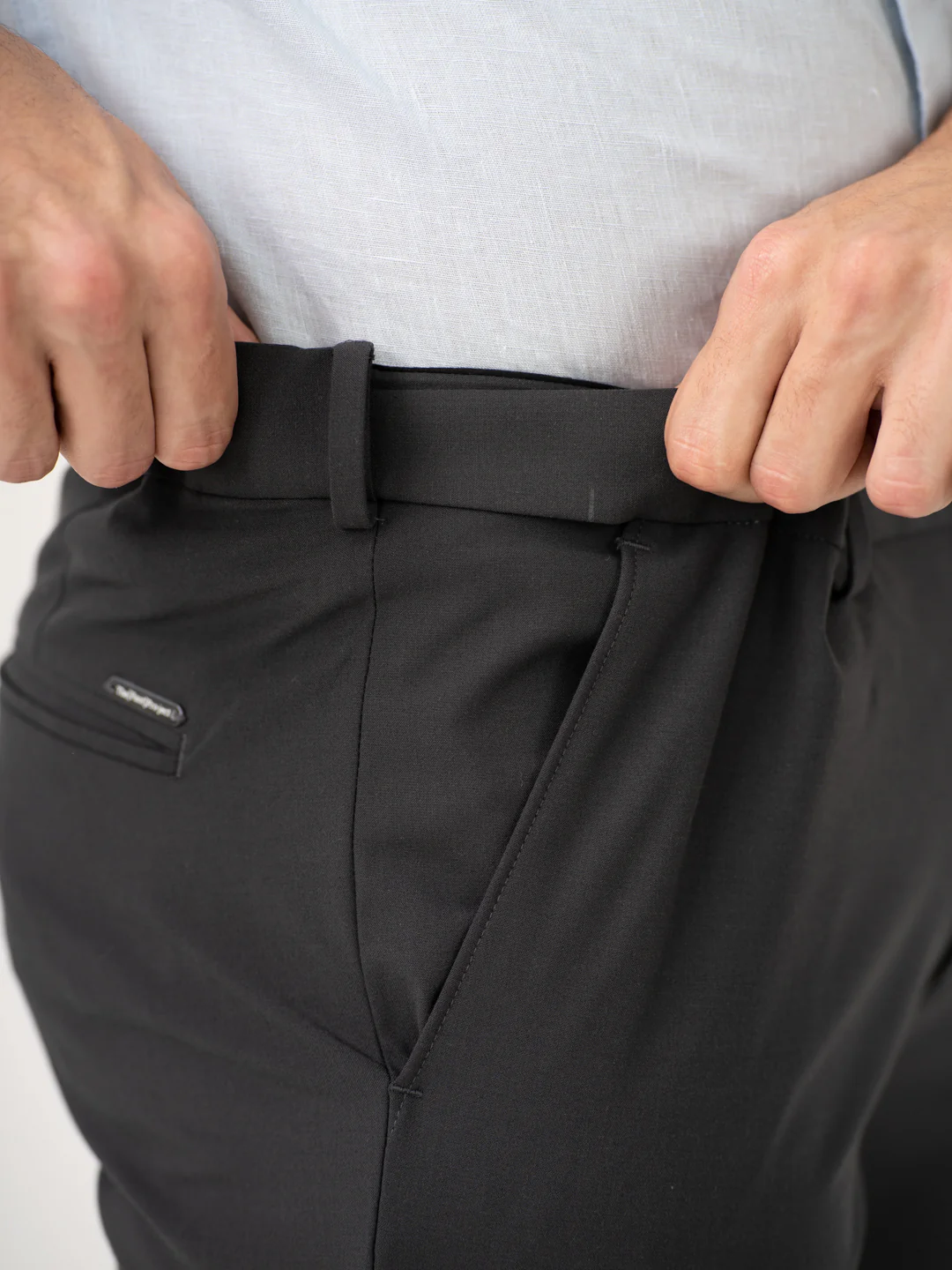 Timeless Grey Slim Fit Stretch Formal Pants - Image 3