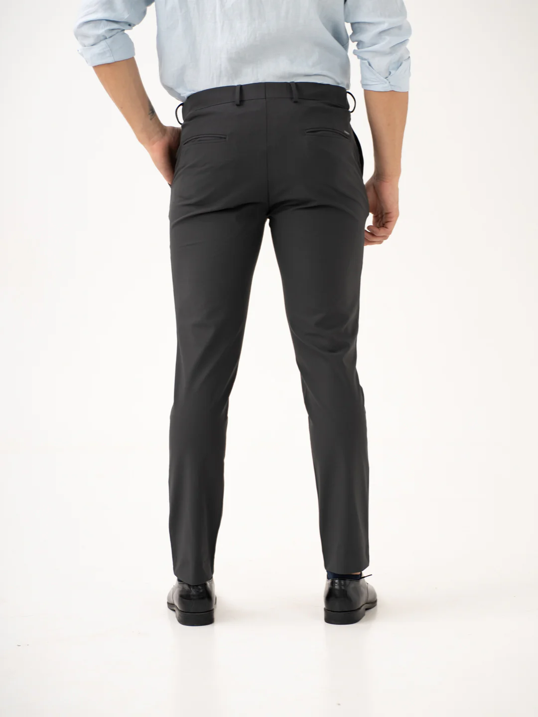 Timeless Grey Slim Fit Stretch Formal Pants - Image 7
