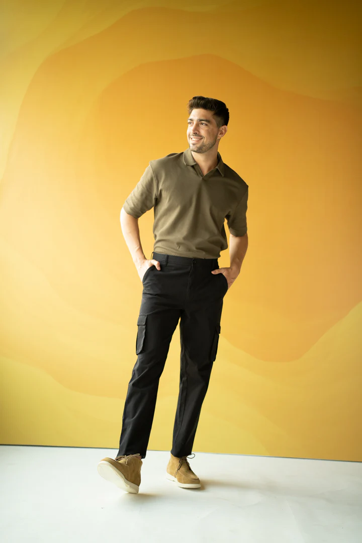 Black Shadow Stretch Cargo Pants - Image 7