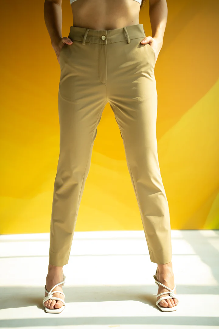 Camel Stretch Women Formal Pants - Image 5