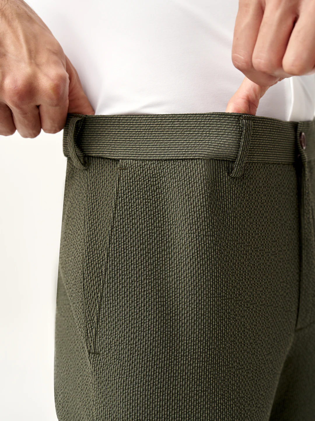 Chandigarh Green Checks  Seersucker Pants - Image 3