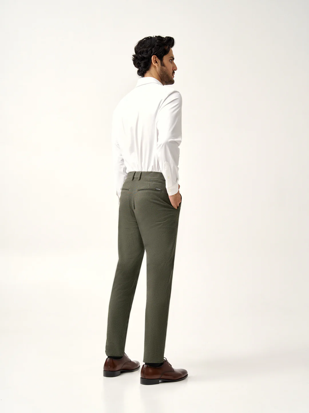 Chandigarh Green Checks  Seersucker Pants - Image 7
