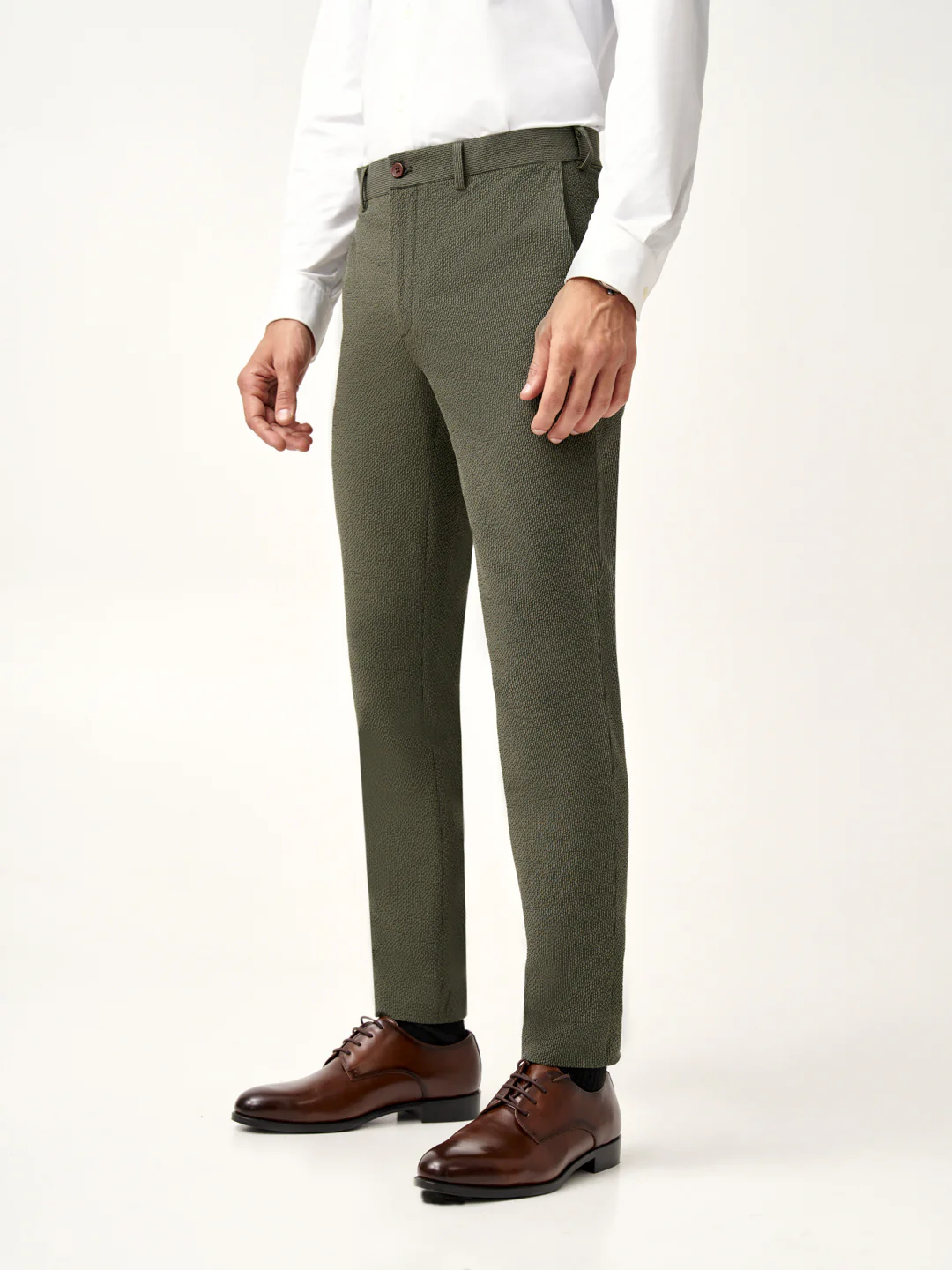Chandigarh Green Checks  Seersucker Pants - Image 8