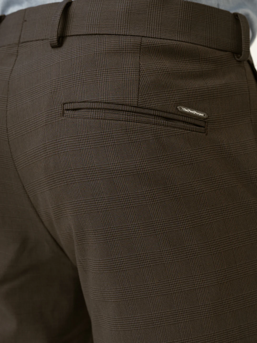 Charcoal Checks Slim Fit Formal Stretch Pants - Image 8