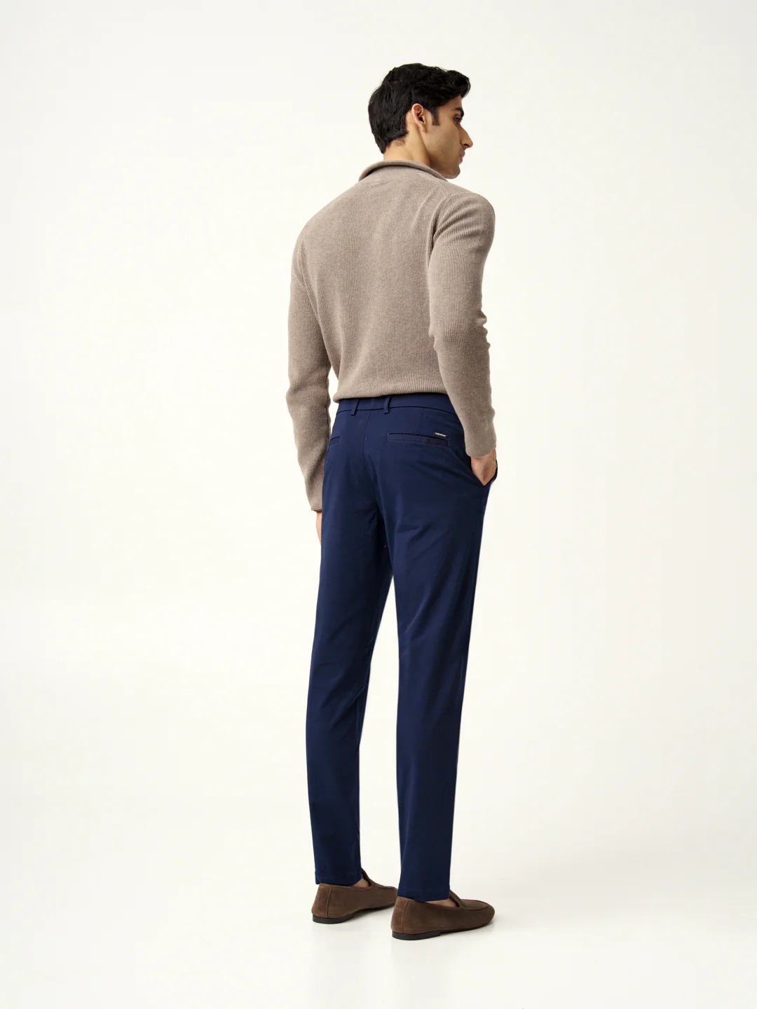 Classic Navy Stretch Chinos - Image 8