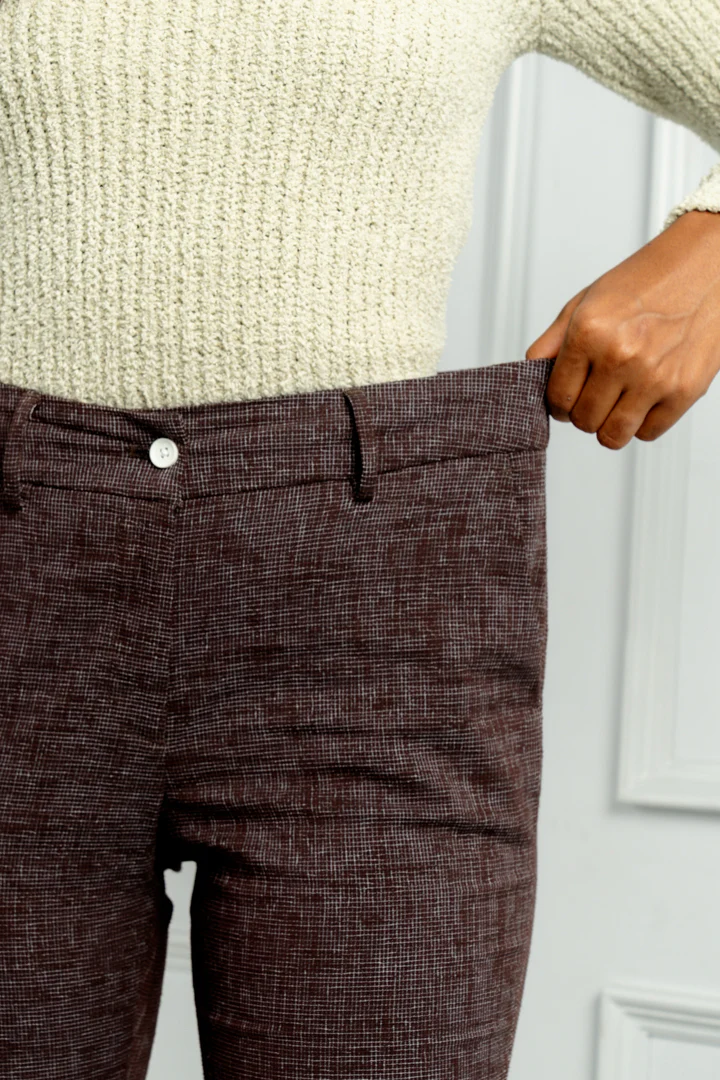 Coconut Brown Checks Women Pants - Image 5