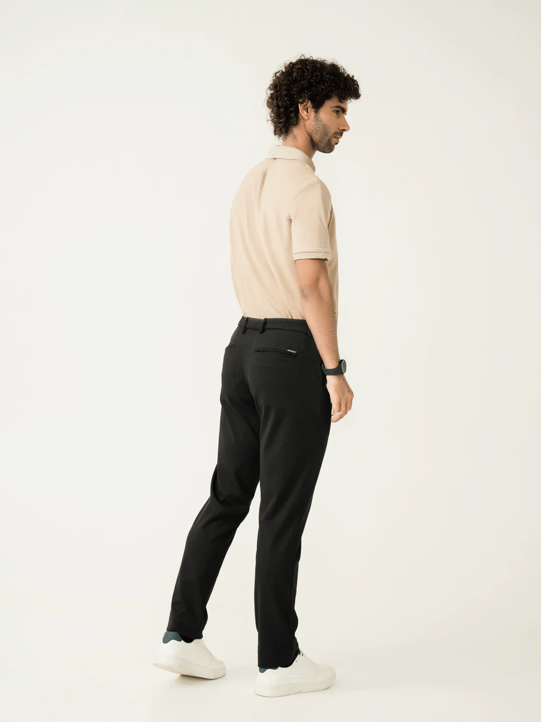 Deep Black Slim Fit Power Stretch Pants - Image 7