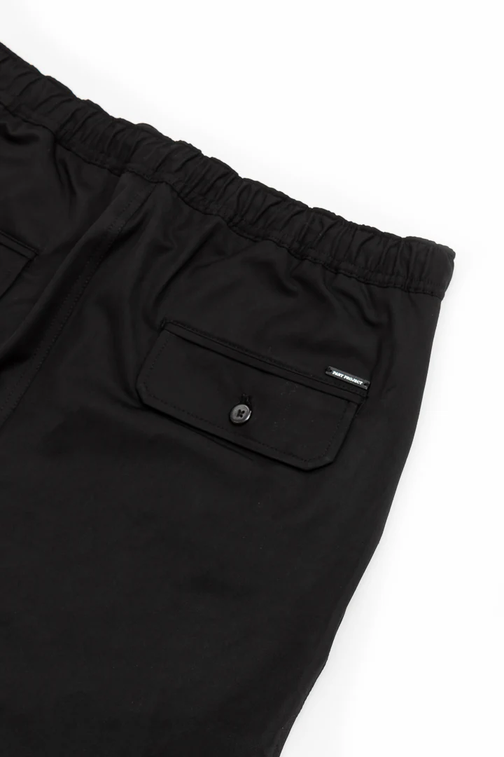 Ebony Black Stretch Cargo Pants - Image 7