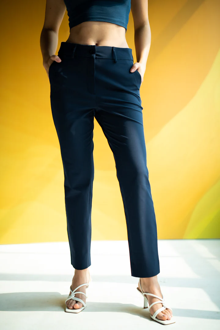 Eco Navy Stretch Pants - Women - Image 5