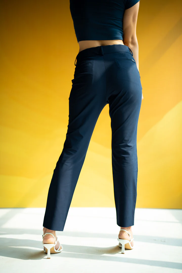Eco Navy Stretch Pants - Women - Image 6
