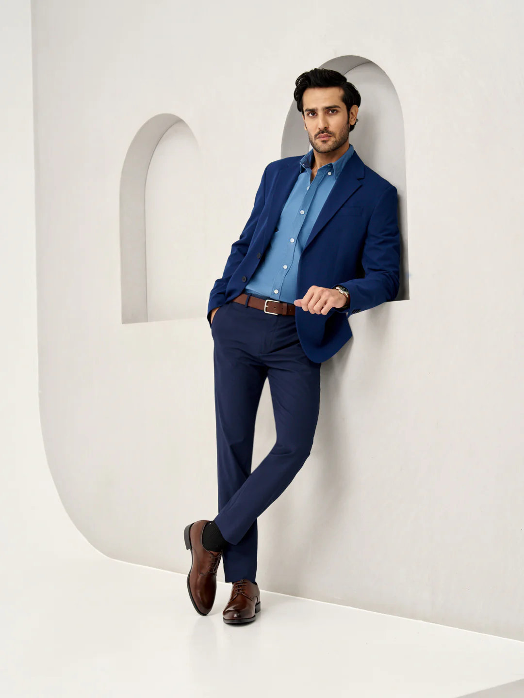 Eco Navy Stretch Pants - Image 7