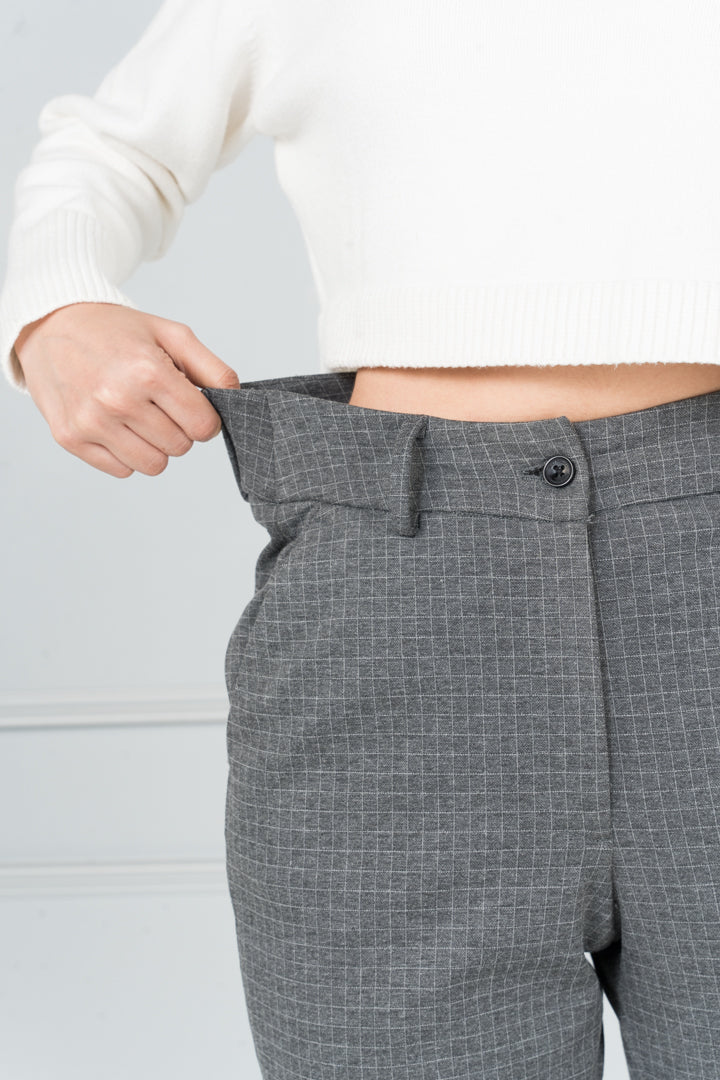 Grey Checks Power-Stretch Pants - Women - Image 5