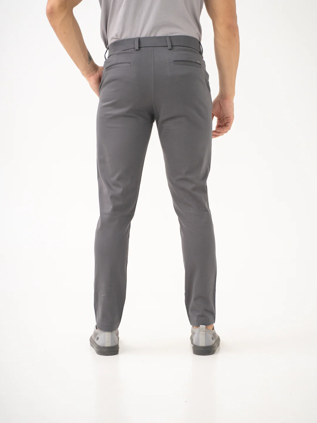 Goal Grey Slim Fit Stretch Chinos - Image 9