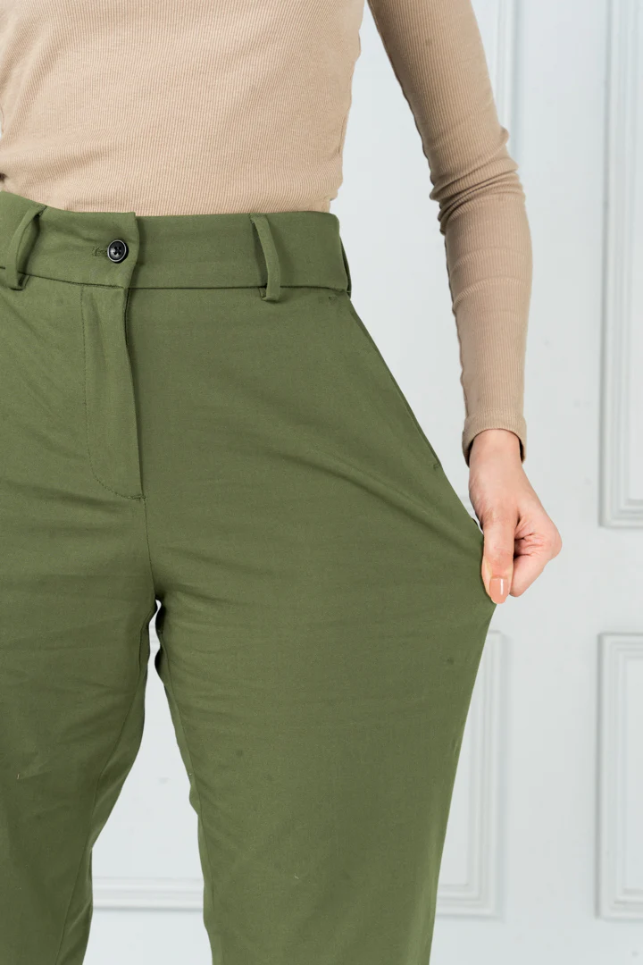 Herb Olive Stretch Chinos - Women - Image 3