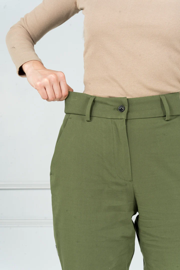 Herb Olive Stretch Chinos - Women - Image 5
