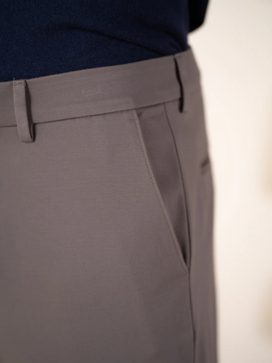 Malai Dark Grey Soft-touch Slim Fit Power Stretch Pants - Image 10