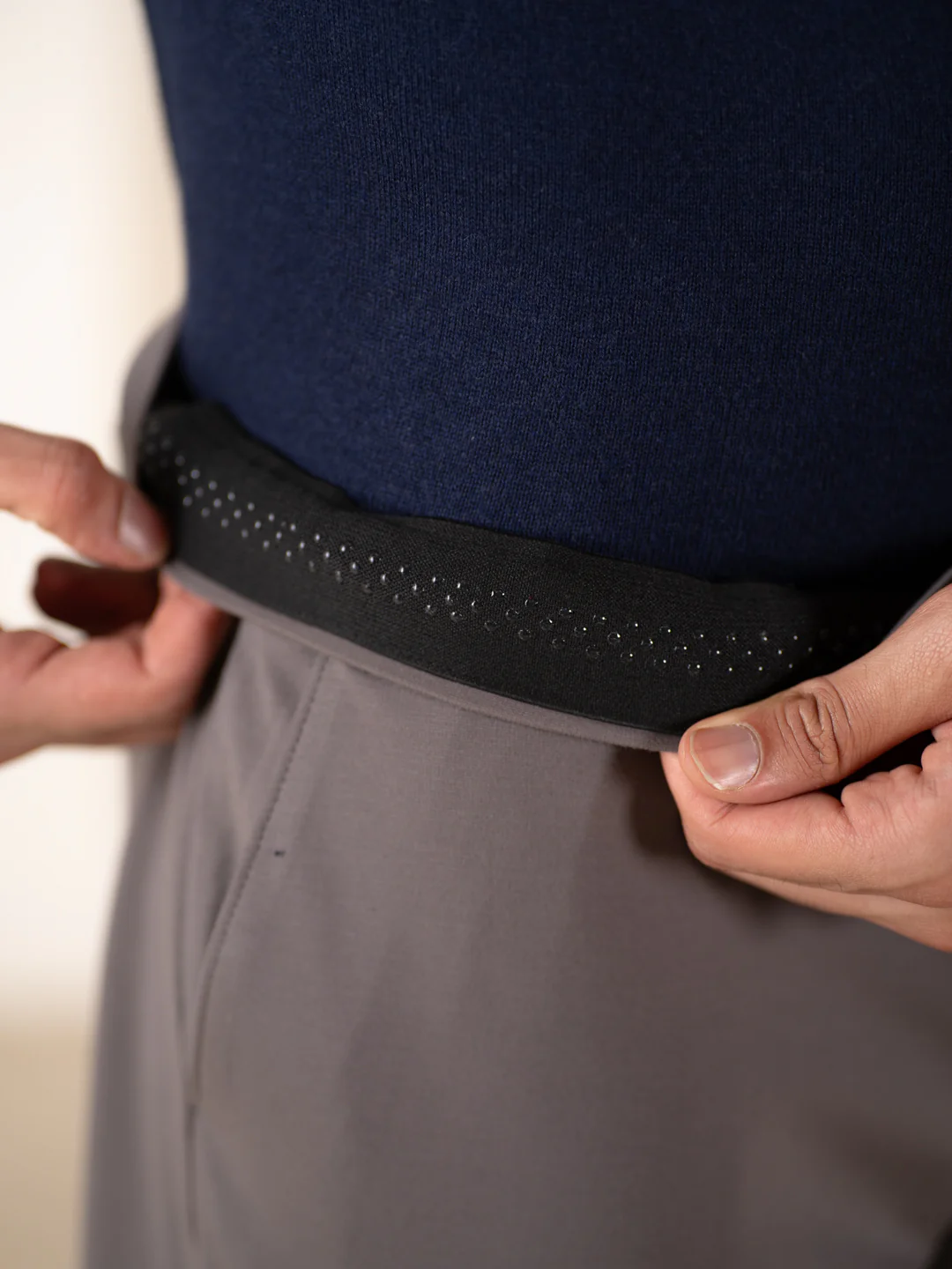 Malai Dark Grey Soft-touch Slim Fit Power Stretch Pants - Image 6