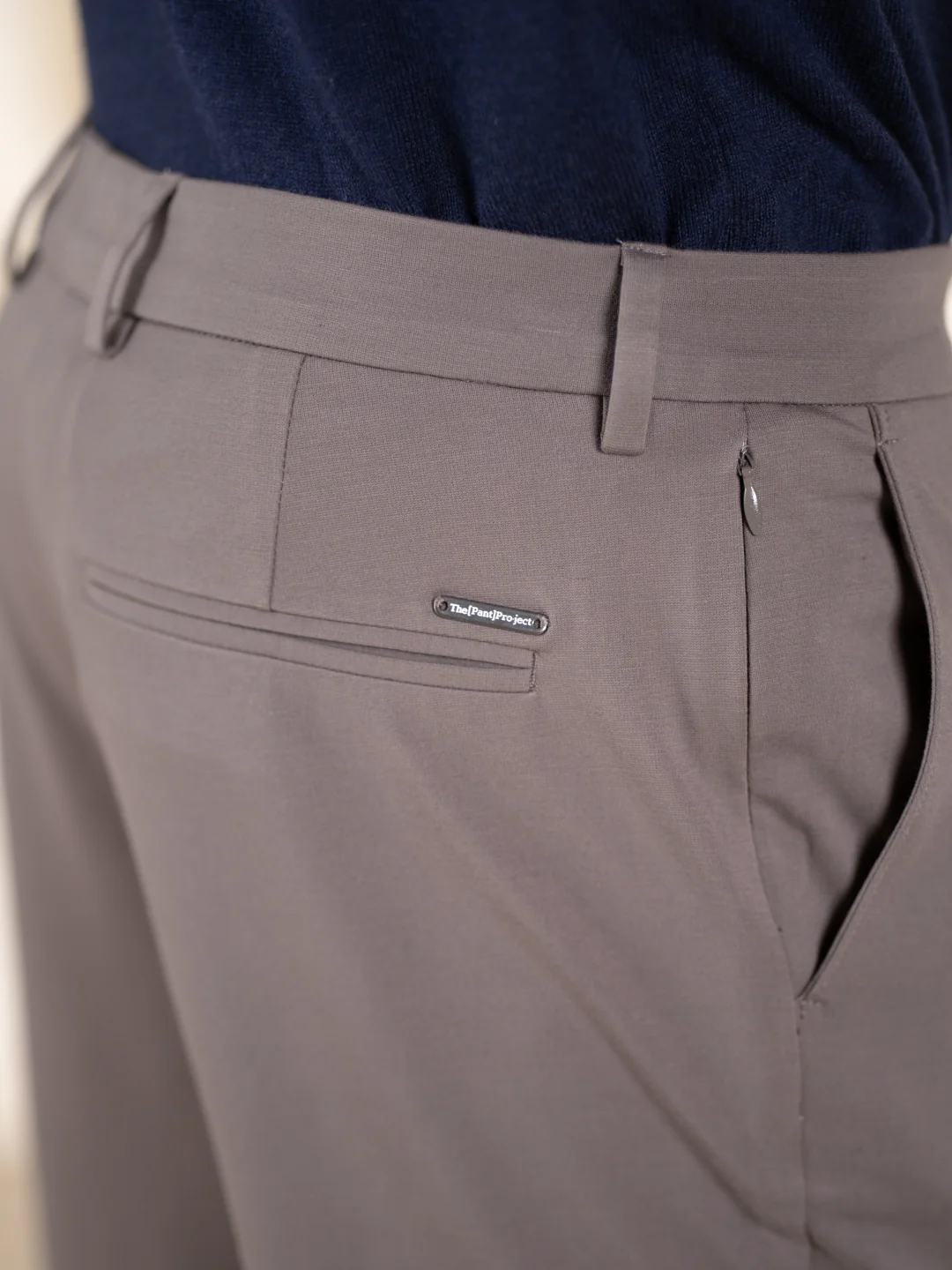 Malai Dark Grey Soft-touch Slim Fit Power Stretch Pants - Image 8