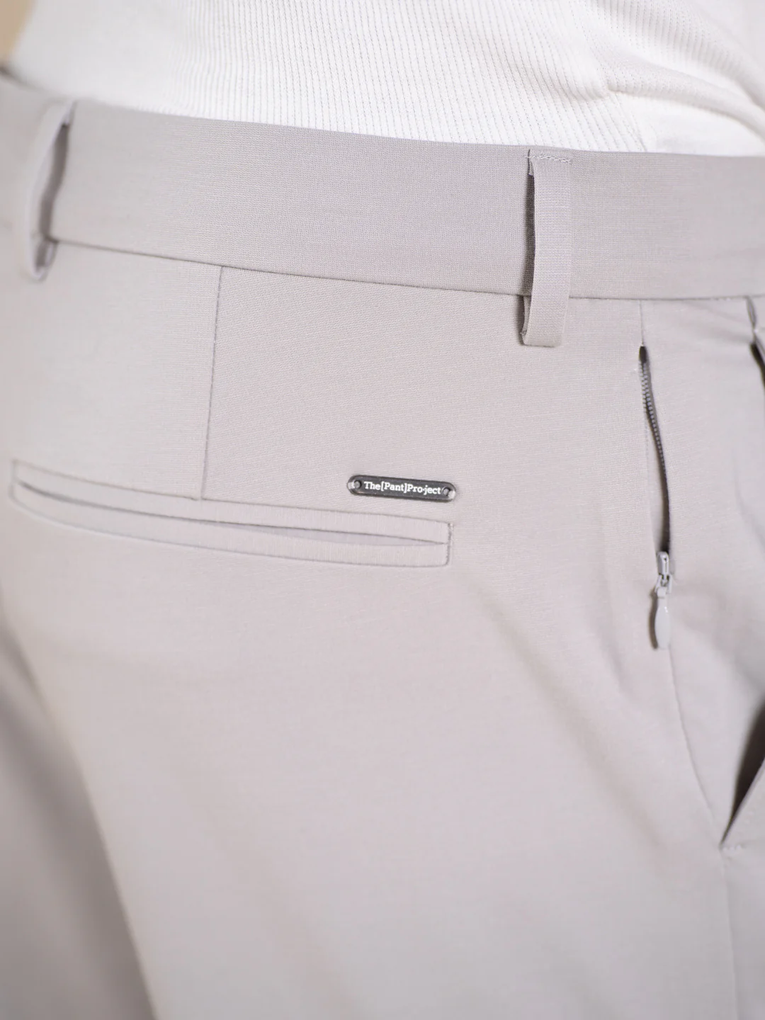 Malai Light Grey Soft-touch Slim Fit Power Stretch Pants - Image 8