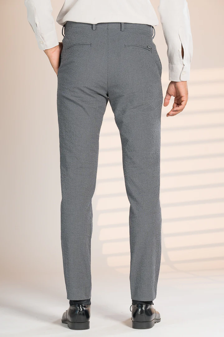 Moon Grey Checks Seersucker Pants - Image 7