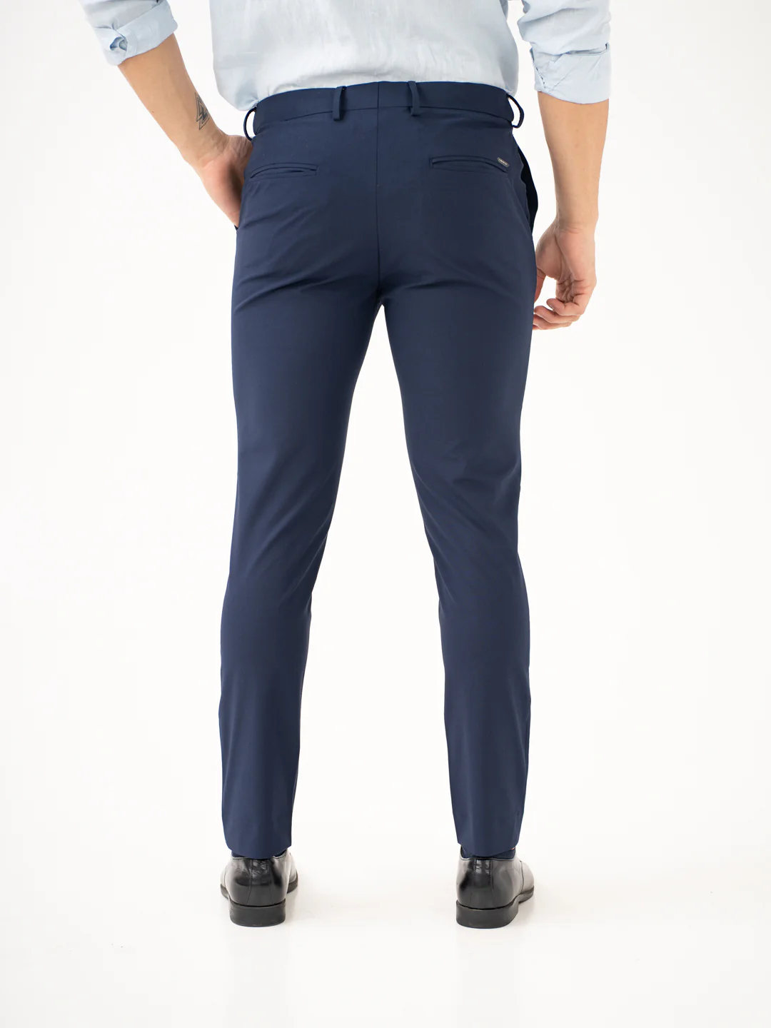 Daily Navy Slim Fit Stretch Formal Pants - Image 8