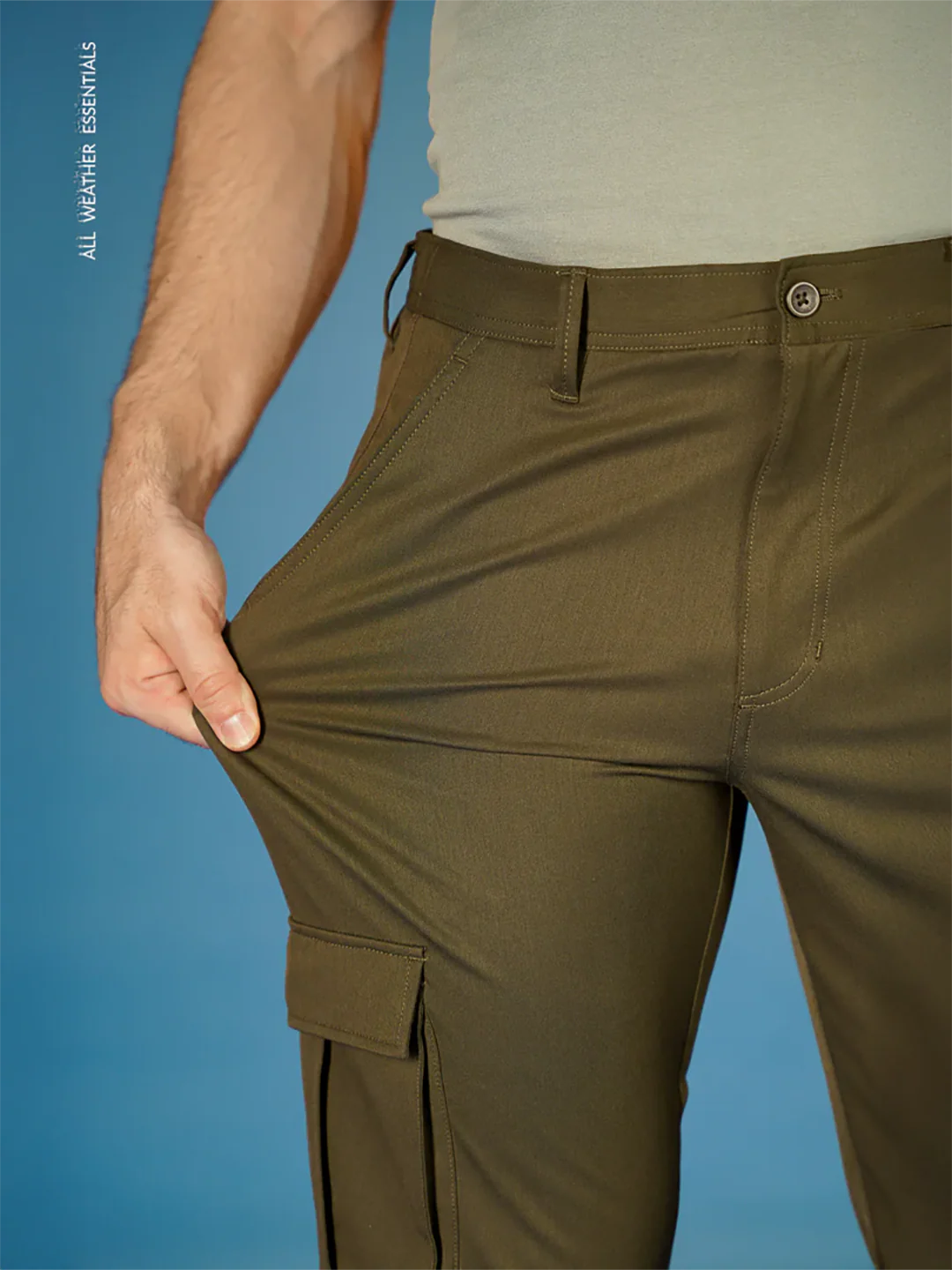 Olive All Weather Stretch Cargo Pants - Image 3