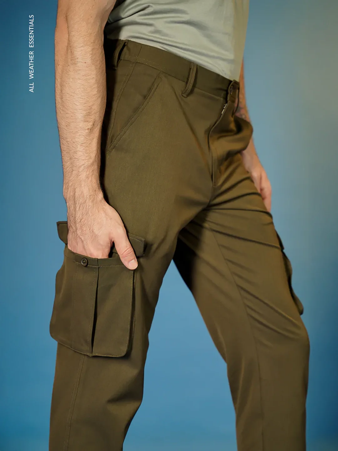 Olive All Weather Stretch Cargo Pants - Image 4