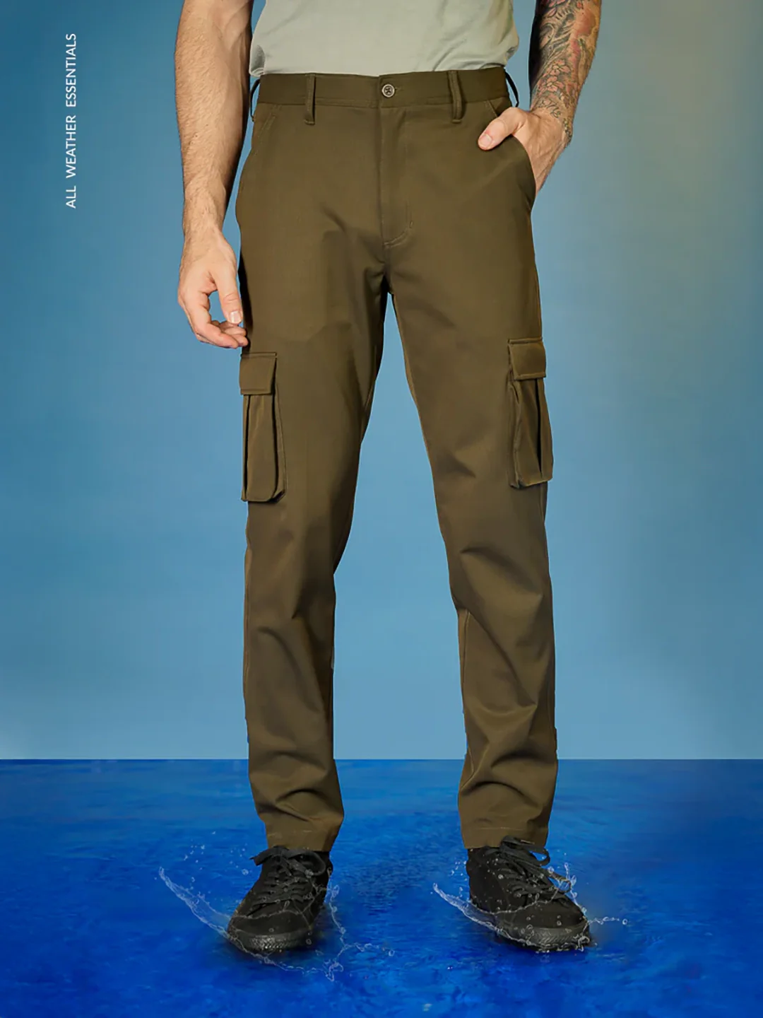Olive All Weather Stretch Cargo Pants - Image 5