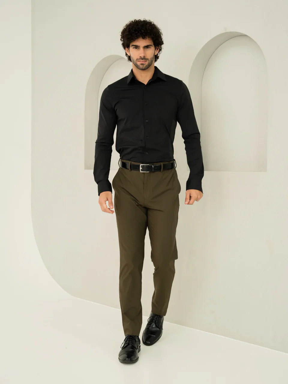 Always Olive Slim Fit Stretch Formal Pants - Image 6