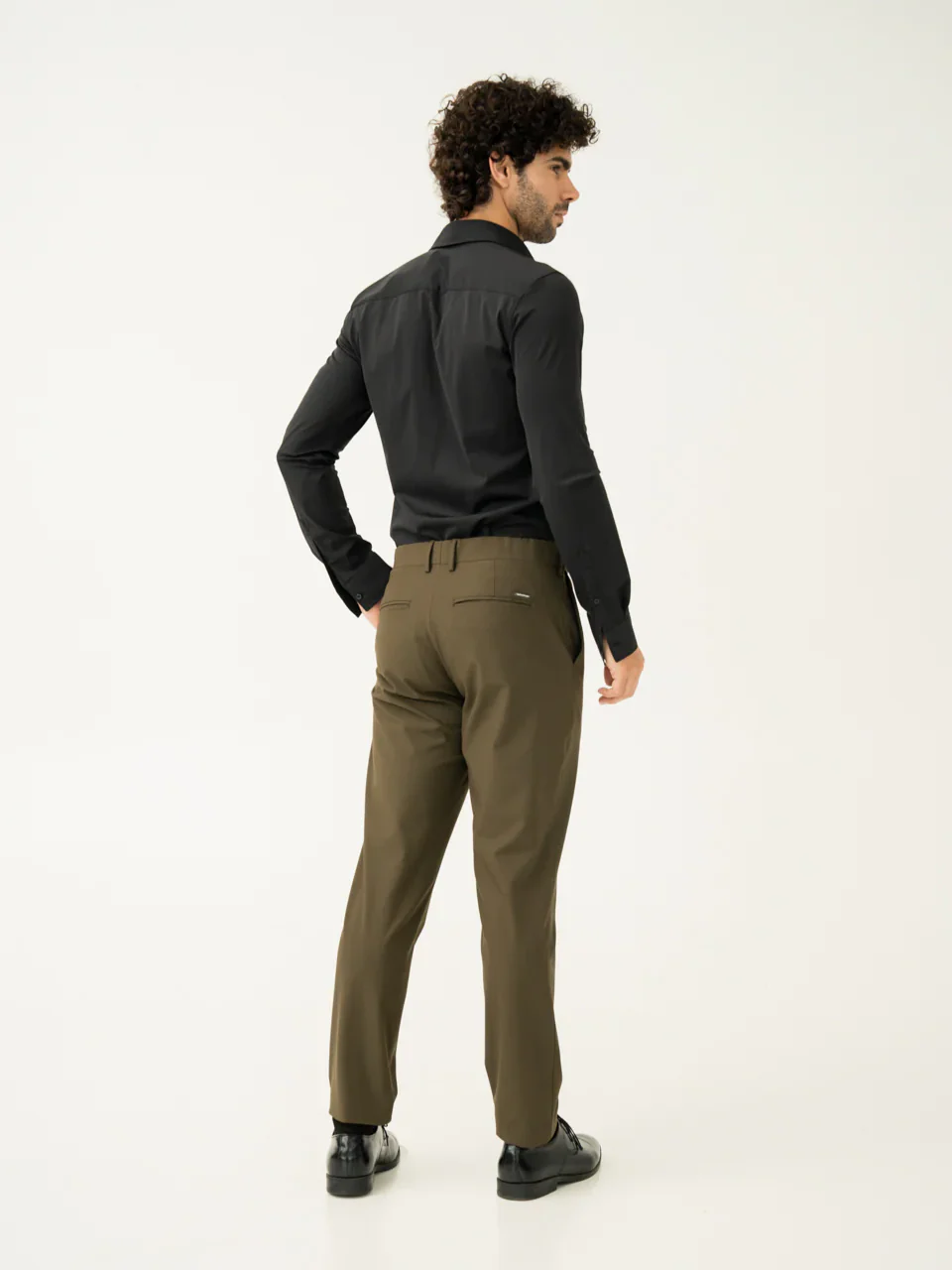 Always Olive Slim Fit Stretch Formal Pants - Image 8