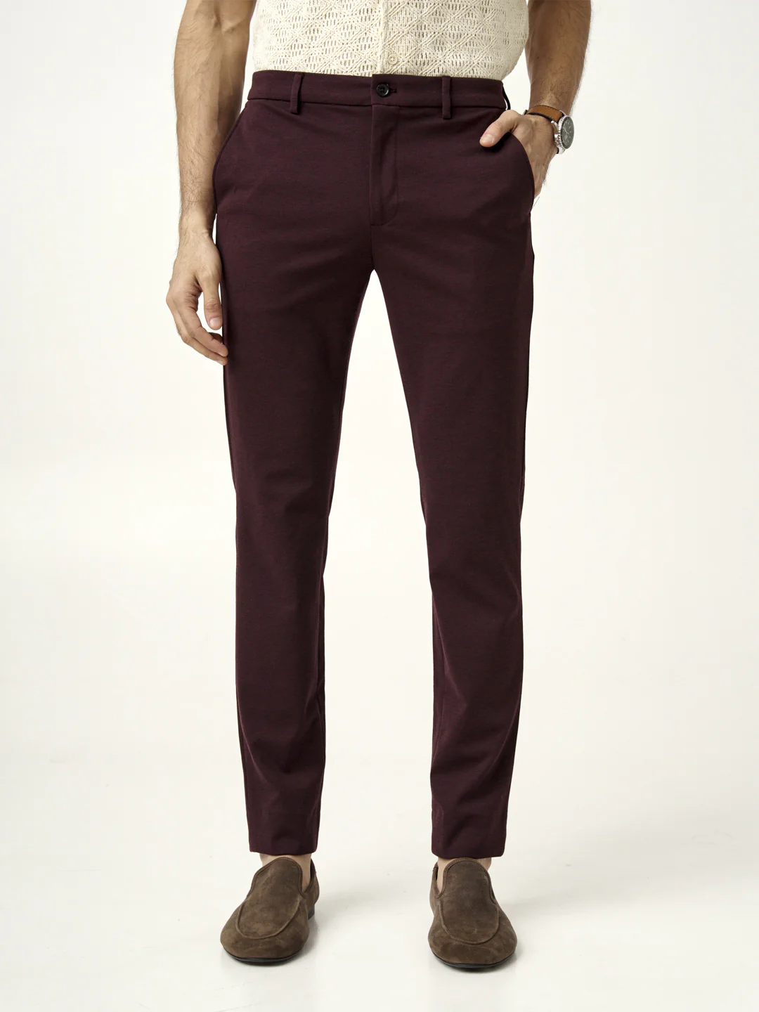 Plum Wine Power-Stretch Pants - Image 3