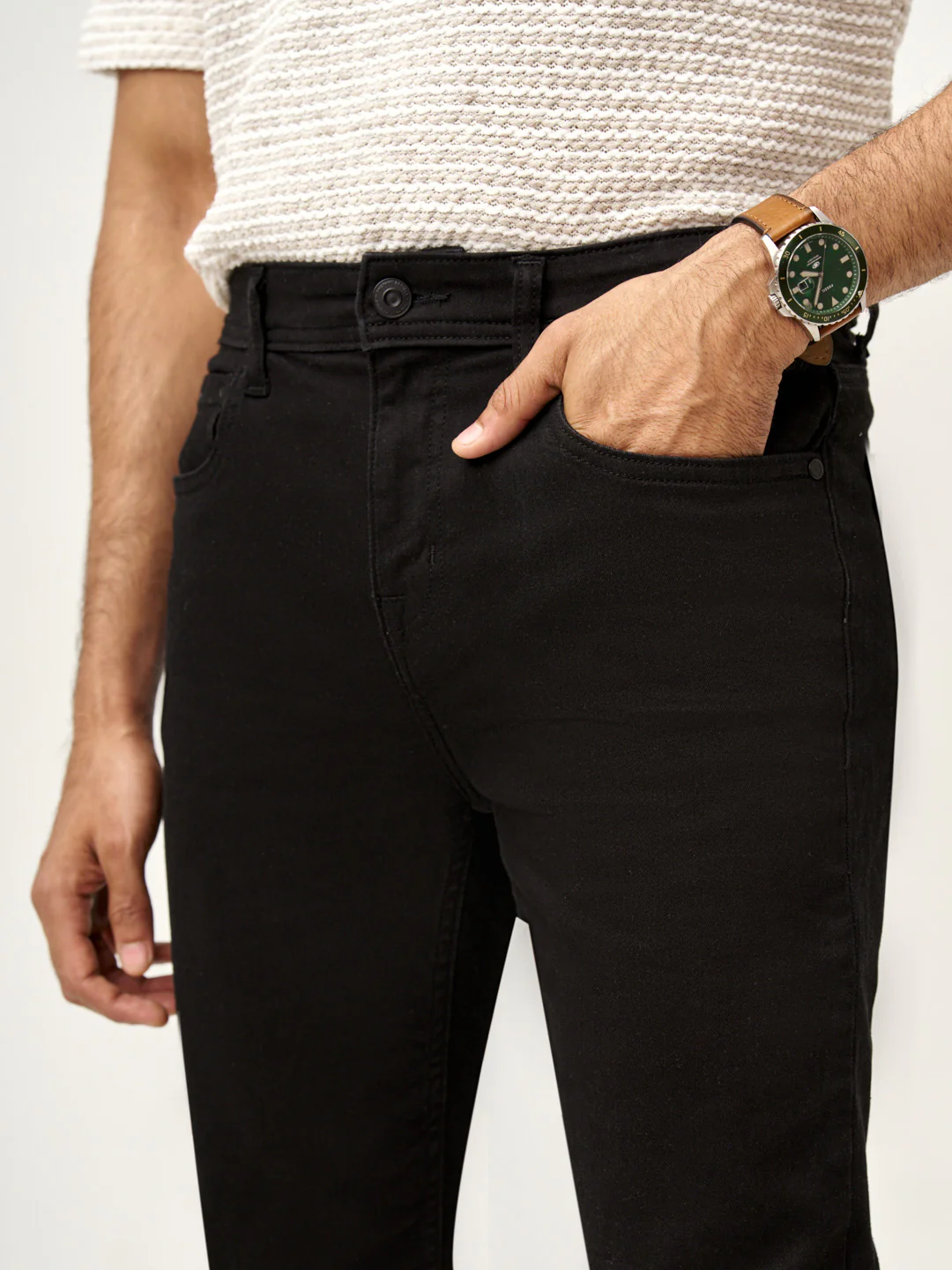 Raw Black Power-Stretch Slim Fit Jeans - Image 7