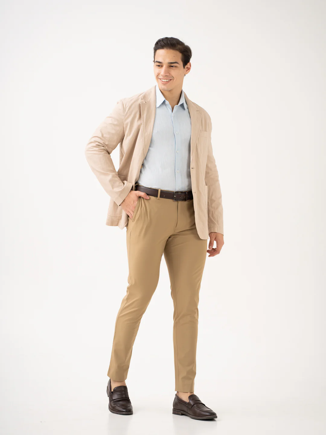 Somewhere Khaki Slim Fit Stretch Formal Pants - Image 7