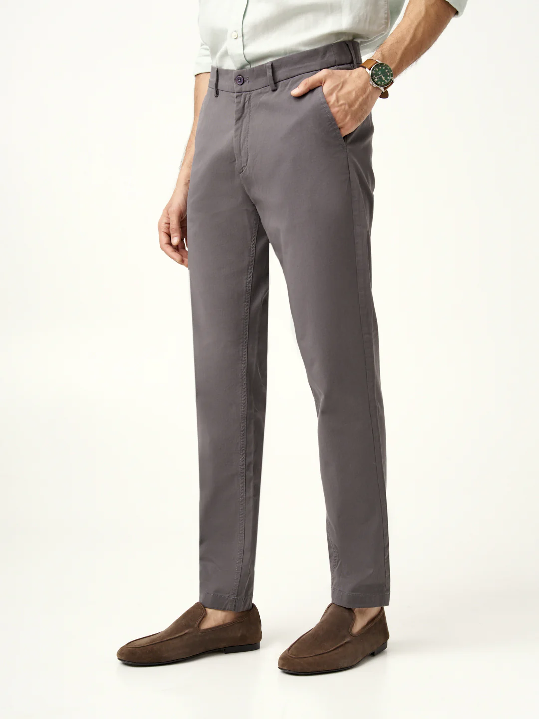 Spanish Grey Stretch Chinos - Image 10