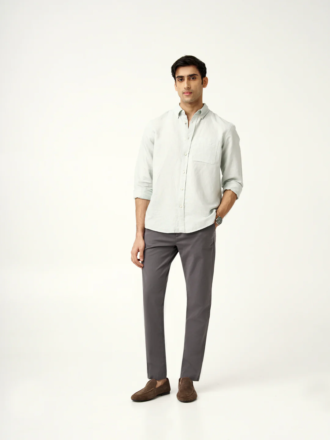 Spanish Grey Stretch Chinos - Image 11