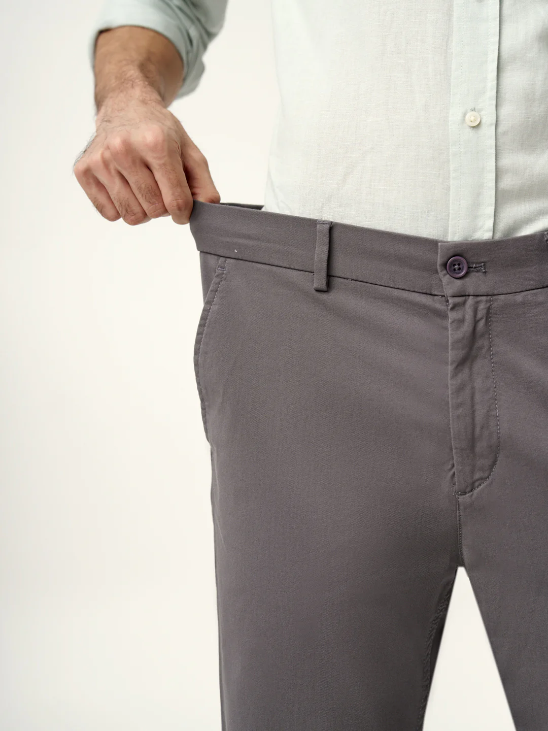 Spanish Grey Stretch Chinos - Image 4